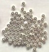 100 2.4x4.5mm Bright Silver Plated Metal Rondelle Beads